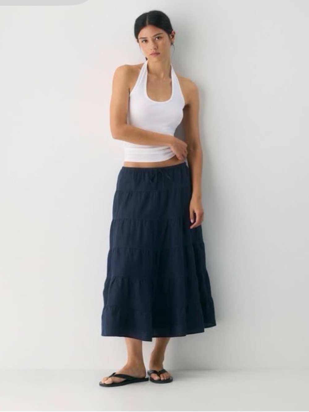 🧵Navy Blue Maxi Skirt